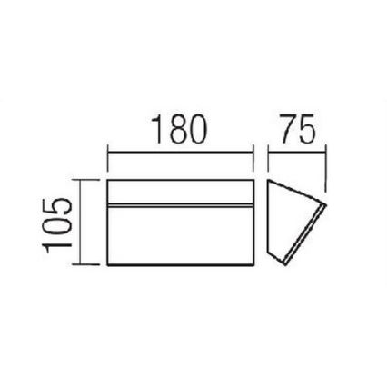 Redo 90017 - Applique murale LED d'extérieur TOKYO LED/12W/230V IP54