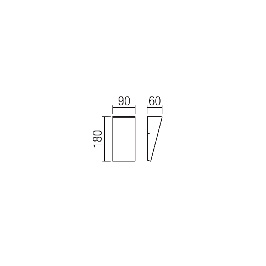 Redo 90019 - LED Applique murale d'extérieur TOKYO LED/12W/230V 3000K IP54 gris