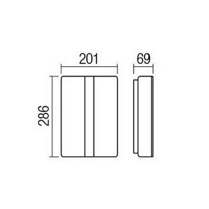 Redo 90023 - Applique murale LED extérieure BREDA 1xLED/12W/230V IP54