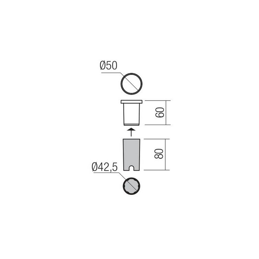 Redo 90042 - Spot LED d'extérieur à encastrer INCAS LED/2,3W/230V IP65