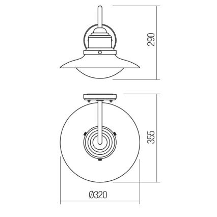 Redo 90093 - Applique murale d'extérieur ELIO 1xE27/42W/230V IP44