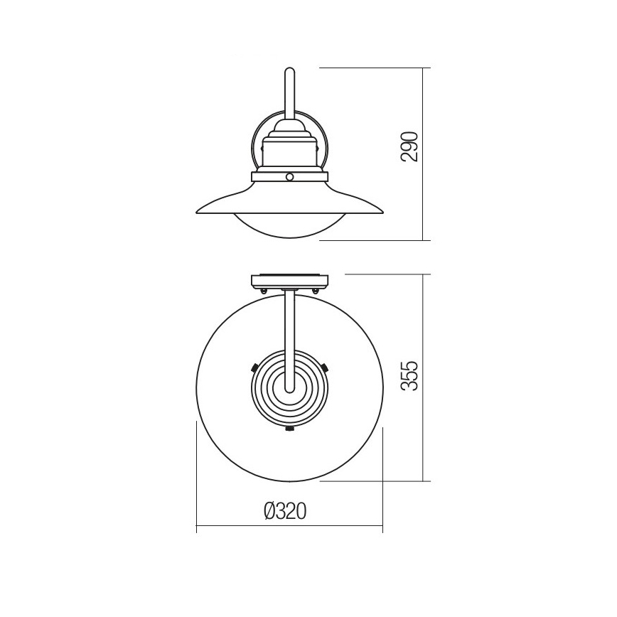 Redo 90093 - Applique murale d'extérieur ELIO 1xE27/42W/230V IP44