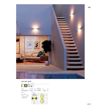 Redo 90096 - Applique murale d'extérieur LED PLANIT LED/10W/230V 3000K IP54 anthracite