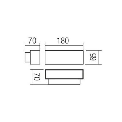 Redo 90096 - Applique murale d'extérieur LED PLANIT LED/10W/230V 3000K IP54 anthracite