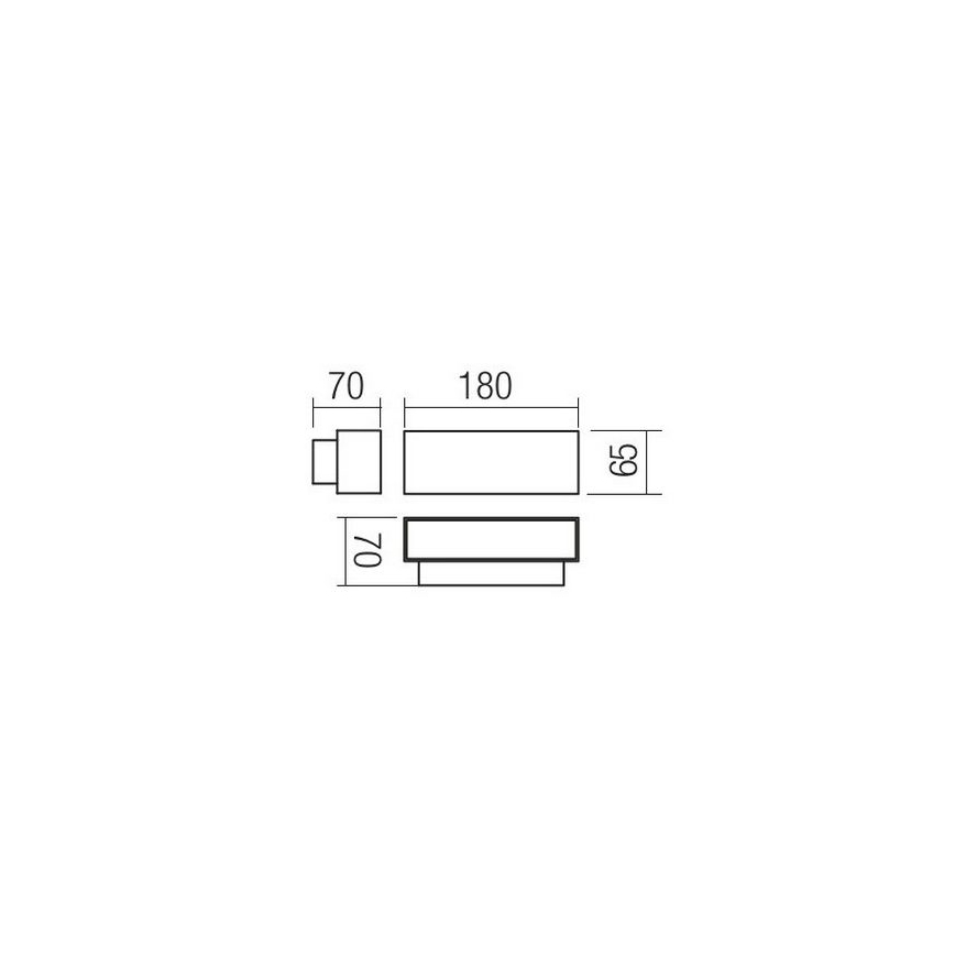 Redo 90096 - Applique murale d'extérieur LED PLANIT LED/10W/230V 3000K IP54 anthracite