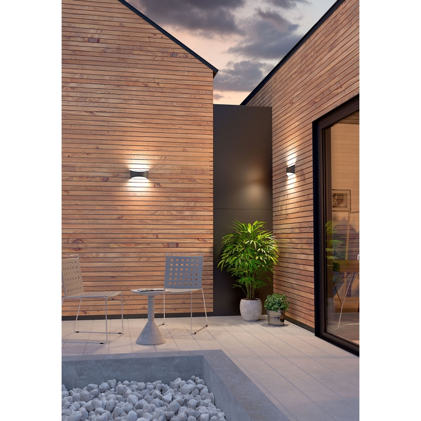 Redo 90126 - Applique murale d'extérieur LED AXEL, 7 W, 230 V, 3000 K, IP65, anthracite