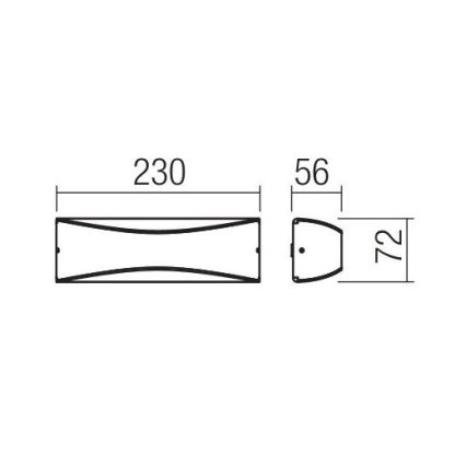 Redo 90126 - Applique murale d'extérieur LED AXEL, 7 W, 230 V, 3000 K, IP65, anthracite
