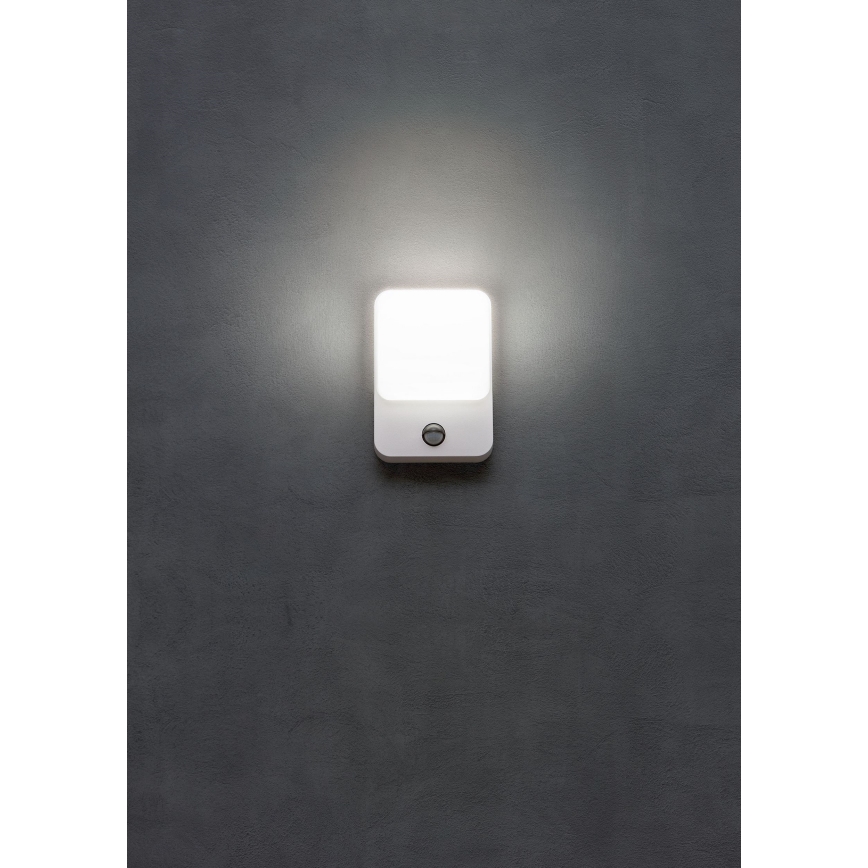 Redo 90131 - Applique murale extérieure LED COLIN avec détecteur de mouvement et capteur crépusculaire LED/9W/230V 3000K IP54 blanche