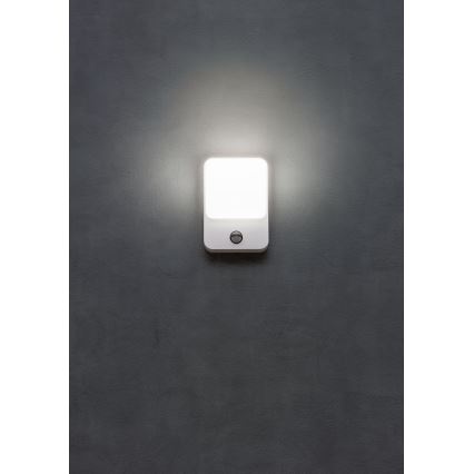 Redo 90132 - Applique murale d'extérieur LED avec détecteur de mouvement et capteur crépusculaire COLIN LED/9W/230V 4000K IP54 blanche