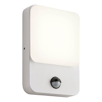 Redo 90132 - Applique murale d'extérieur LED avec détecteur de mouvement et capteur crépusculaire COLIN LED/9W/230V 4000K IP54 blanche