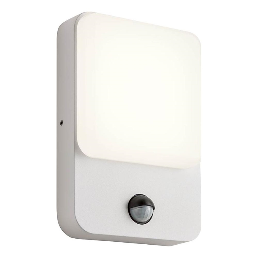 Redo 90132 - Applique murale d'extérieur LED avec détecteur de mouvement et capteur crépusculaire COLIN LED/9W/230V 4000K IP54 blanche
