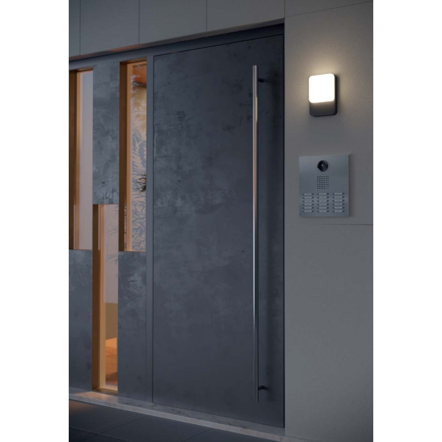 Redo 90133 - Applique murale extérieure LED avec capteur de mouvement et détecteur crépusculaire COLIN LED/9W/230V 3000K IP54 anthracite