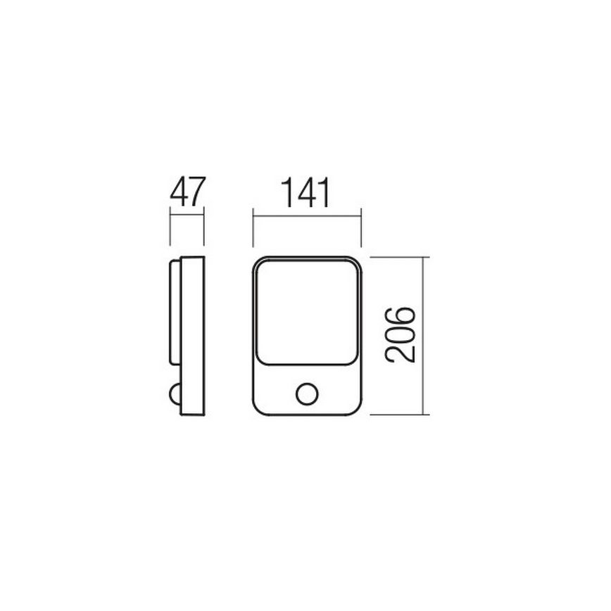 Redo 90133 - Applique murale extérieure LED avec capteur de mouvement et détecteur crépusculaire COLIN LED/9W/230V 3000K IP54 anthracite