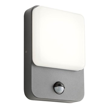 Redo 90133 - Applique murale extérieure LED avec capteur de mouvement et détecteur crépusculaire COLIN LED/9W/230V 3000K IP54 anthracite