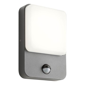 Redo 90134 - Applique murale d'extérieur LED avec détecteur de mouvement et capteur crépusculaire COLIN LED/9W/230V 4000K IP54 anthracite