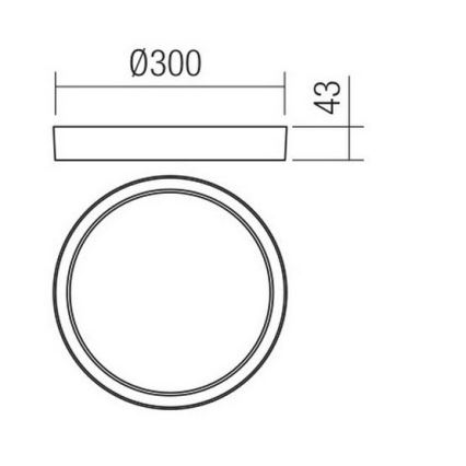 Redo 90156 - Plafonnier extérieur PONZA LED/18W/230V d. 30 cm IP65