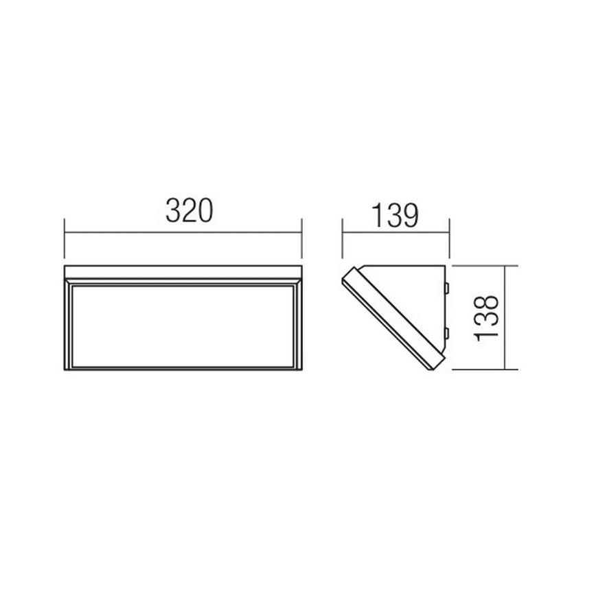 Redo 90160 - Applique murale d'extérieur MAKO LED/21W/230V IP65