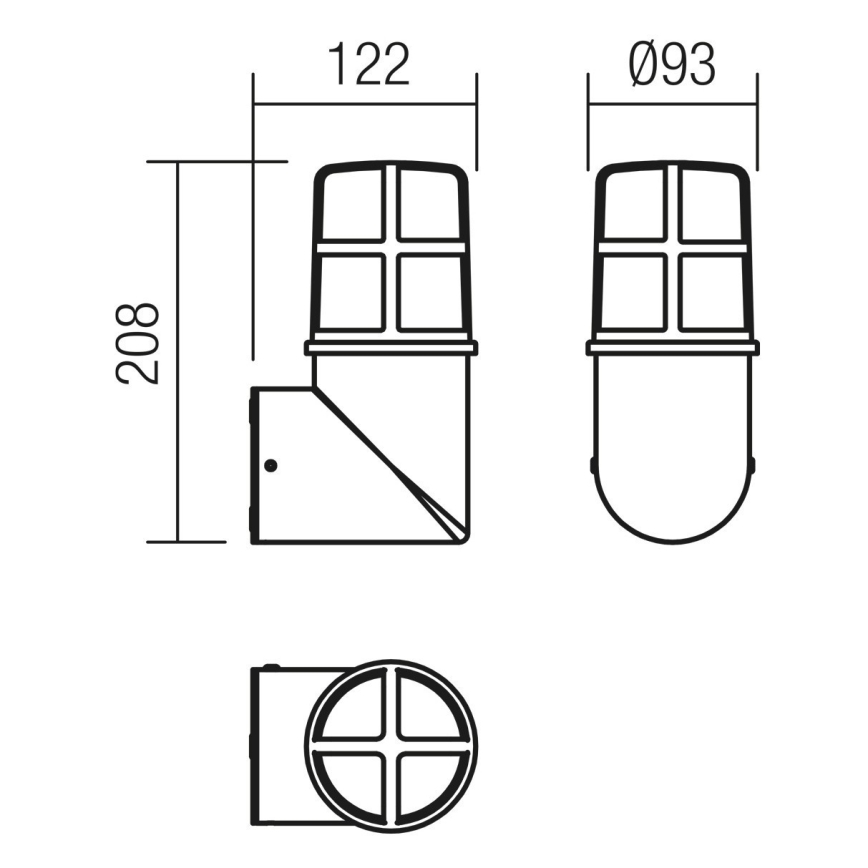 Redo 90197 - Applique murale d'extérieur TRITON 1xE27/28W/230V IP54 cuivre