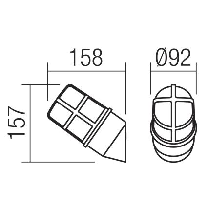 Redo 90202 - Applique murale extérieure TRITON 1xE27/28W/230V IP54 laiton