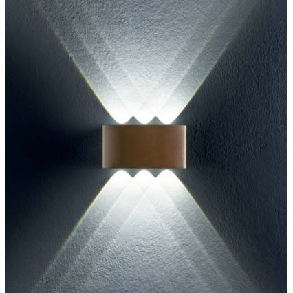 Redo 90227 - LED Applique murale d'extérieur FABO LED/6W/230V 3000K IP54 marron