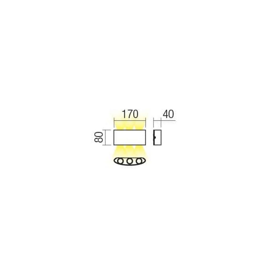 Redo 90227 - LED Applique murale d'extérieur FABO LED/6W/230V 3000K IP54 marron