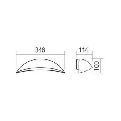 Redo 90235 - Applique murale LED d'extérieur PALMA LED/18W/230V 3000K IP54 anthracite