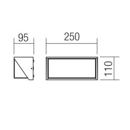 Redo 90238 - Applique murale extérieure SPECTRA LED/16W/230V 3000K IP54 gris