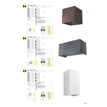 Redo 90294 - Applique murale extérieure LED VARY 2xLED/10W/230V 3000K IP54 blanche