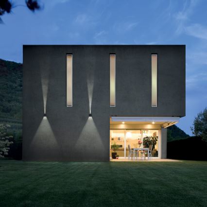 Redo 90296 - Applique murale extérieure LED VARY 2x10 W, 230 V, 3000 K, IP54, anthracite