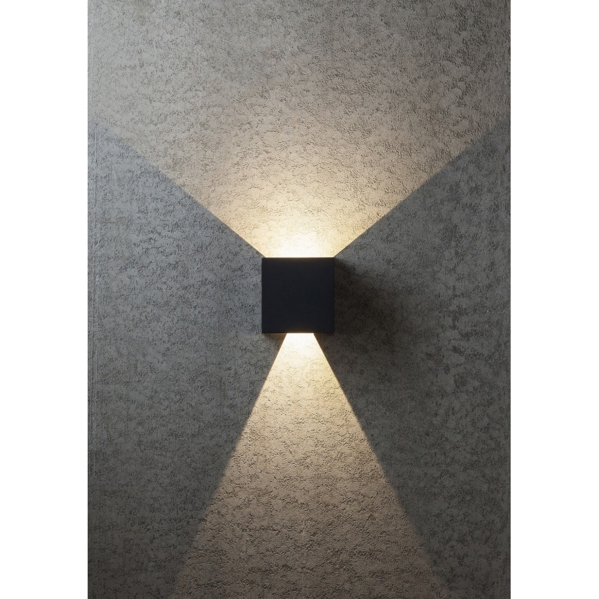 Redo 90296 - Applique murale extérieure LED VARY 2x10 W, 230 V, 3000 K, IP54, anthracite