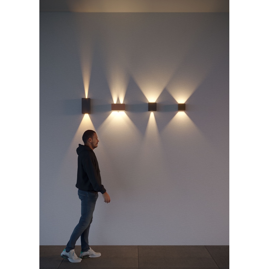 Redo 90304 - Applique murale extérieure LED VARY 4xLED/5W/230V 3000K IP54 marron