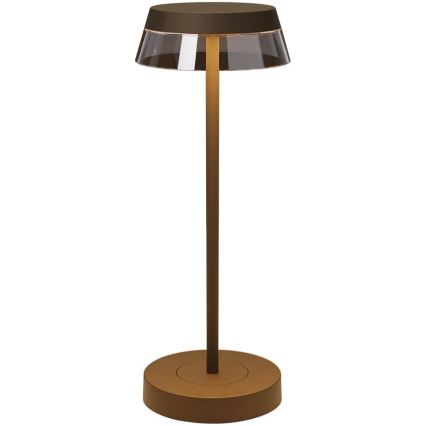 Redo 90308 - Lampe de table tactile à intensité variable ILUNA LED/2,5W/5V 2700-3000K 3000 mAh IP65 marron