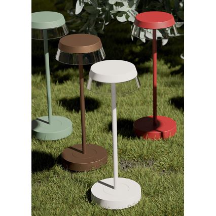 Redo 90308 - Lampe de table tactile à intensité variable ILUNA LED/2,5W/5V 2700-3000K 3000 mAh IP65 marron
