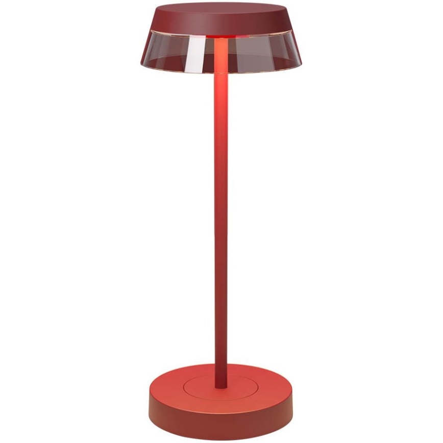 Redo 90311- Lampe de table tactile à intensité variable ILUNA LED/2,5W/5V 2700-3000K 3000 mAh IP65 rouge
