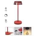 Redo 90311- Lampe de table tactile LED à intensité variable ILUNA LED/2,5W/5V 2700-3000K 3000 mAh IP65 rouge