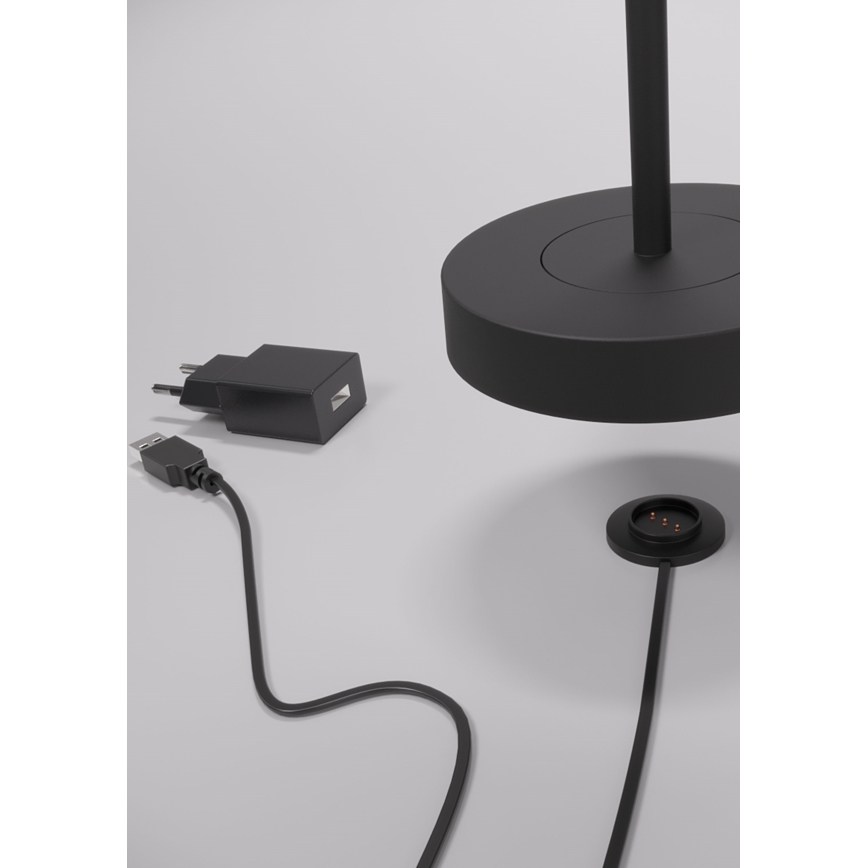 Redo 90312 - Lampe de table tactile LED à intensité variable ILUNA LED/2,5W/5V 2700-3000K 3000 mAh IP65 noir