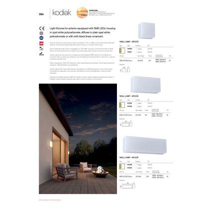 Redo 90325 - Applique murale d'extérieur KODIAK LED/8W/230V 4000K 20 cm IP65 blanc