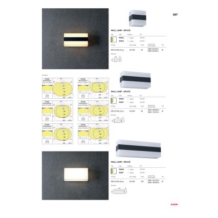 Redo 90330 - LED Applique murale d'extérieur KODIAK LED/12W/230V IP65 blanc/noir
