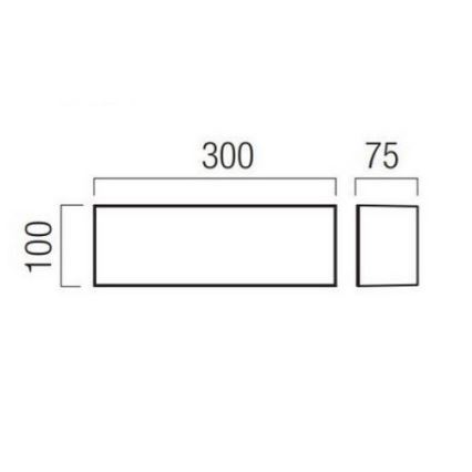 Redo 90330 - LED Applique murale d'extérieur KODIAK LED/12W/230V IP65 blanc/noir