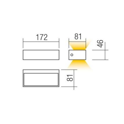 Redo 90372 - LED Applique murale d'extérieur LAMPRIS LED/9,5W/230V IP65 blanc