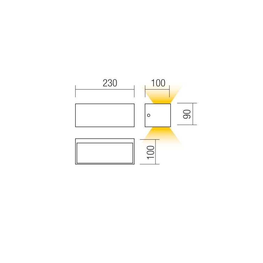Redo 90373 - LED Applique murale d'extérieur LAMPRIS LED/13W/230V IP65 blanc