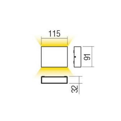 Redo 90376 - LED Applique murale d'extérieur KAMAL LED/4,4W/230V 3000K IP54 gris