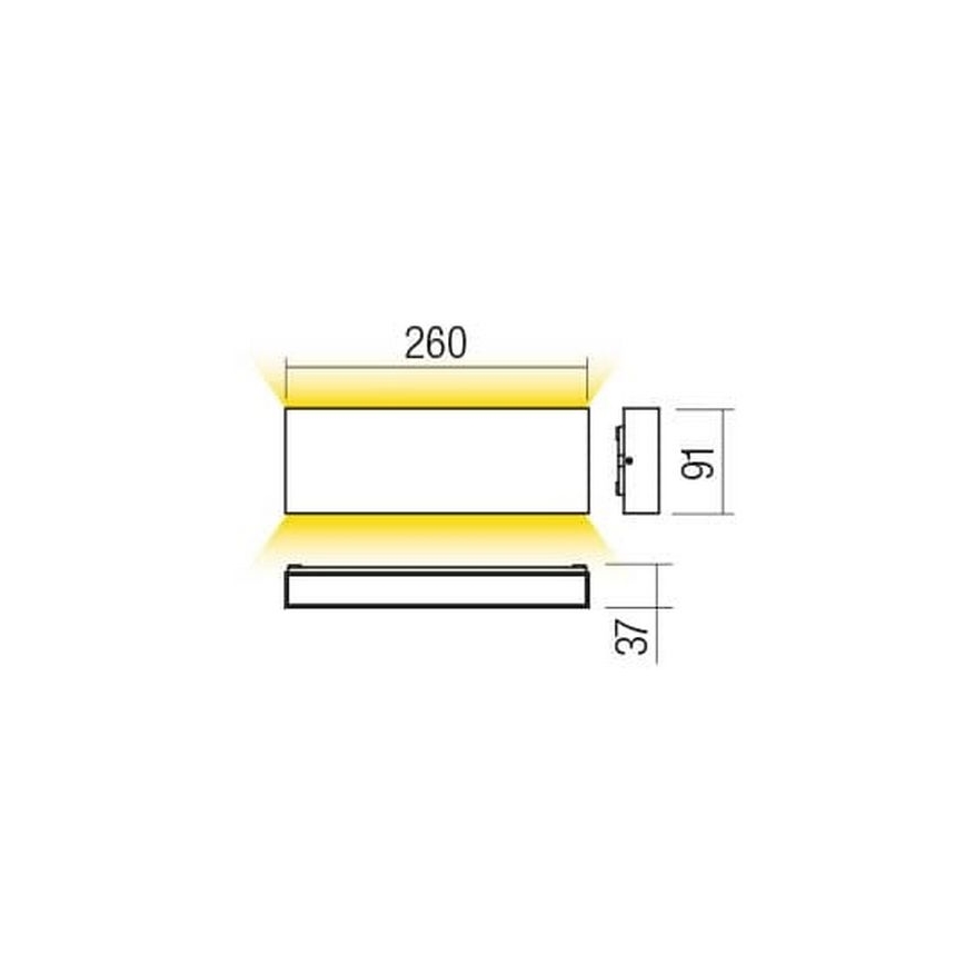 Redo 90387 - LED Applique murale d'extérieur KAMAL LED/15W/230V 3000K IP54 blanc