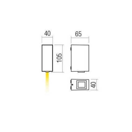 Redo 90418 - Applique murale extérieure ACE LED/3,36W/230V 4000K IP54 marron