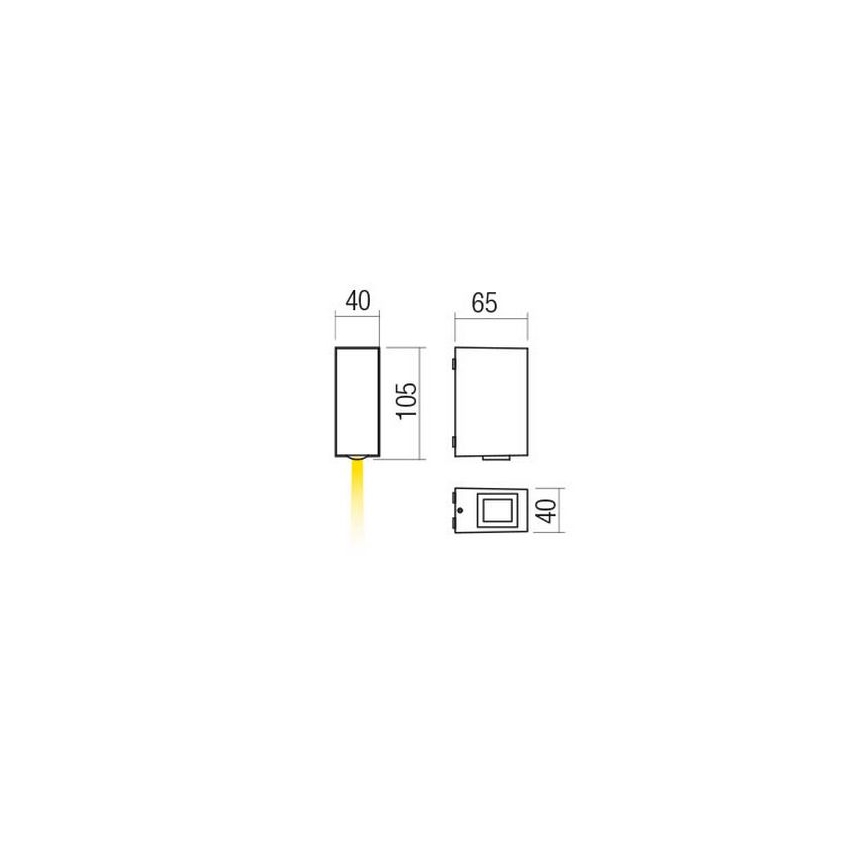 Redo 90418 - Applique murale extérieure ACE LED/3,36W/230V 4000K IP54 marron