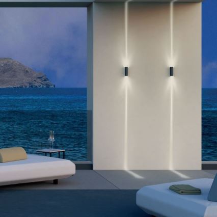 Redo 90421 - LED Applique murale d'extérieur ACE 2xLED/5,84W/230V 3000K IP54 gris