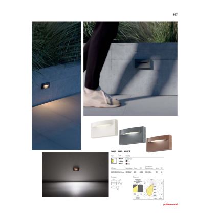 Redo 90425 - Applique murale LED extérieure POLIFEMO LED/8W/230V IP65 blanc