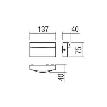 Redo 90425 - Applique murale LED extérieure POLIFEMO LED/8W/230V IP65 blanc