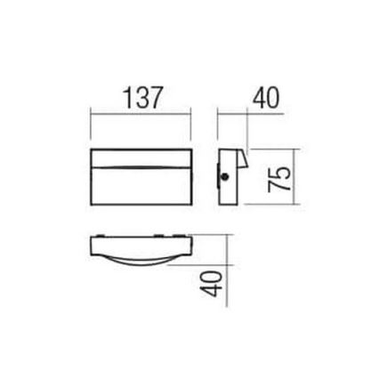 Redo 90426 - Applique murale LED extérieure POLIFEMO LED/8W/230V IP65 anthracite