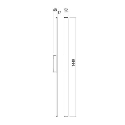 Redo 90432 - Applique murale extérieure REFLEXA LED/24W/230V 3000K 144 cm IP54 blanc